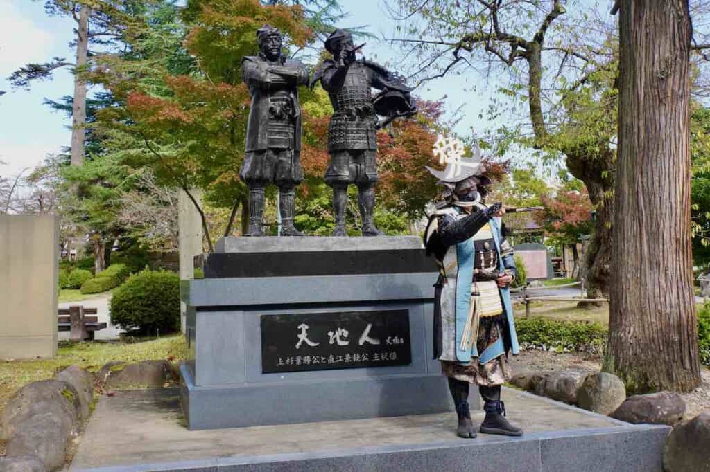 man in samurai costume in Japan