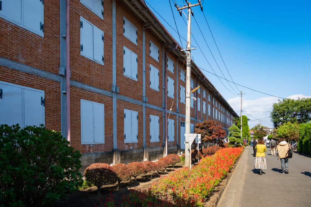 exterior of tomioka silk mill in gunma