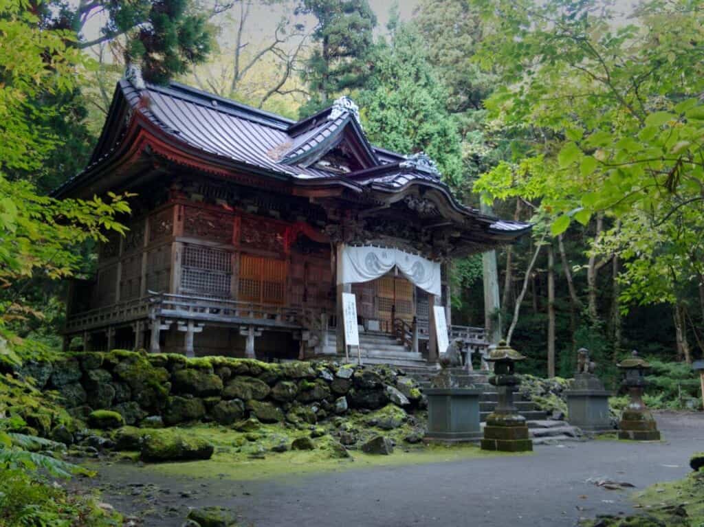 traditional Japanese Towada Shrine in Aomori, Japan