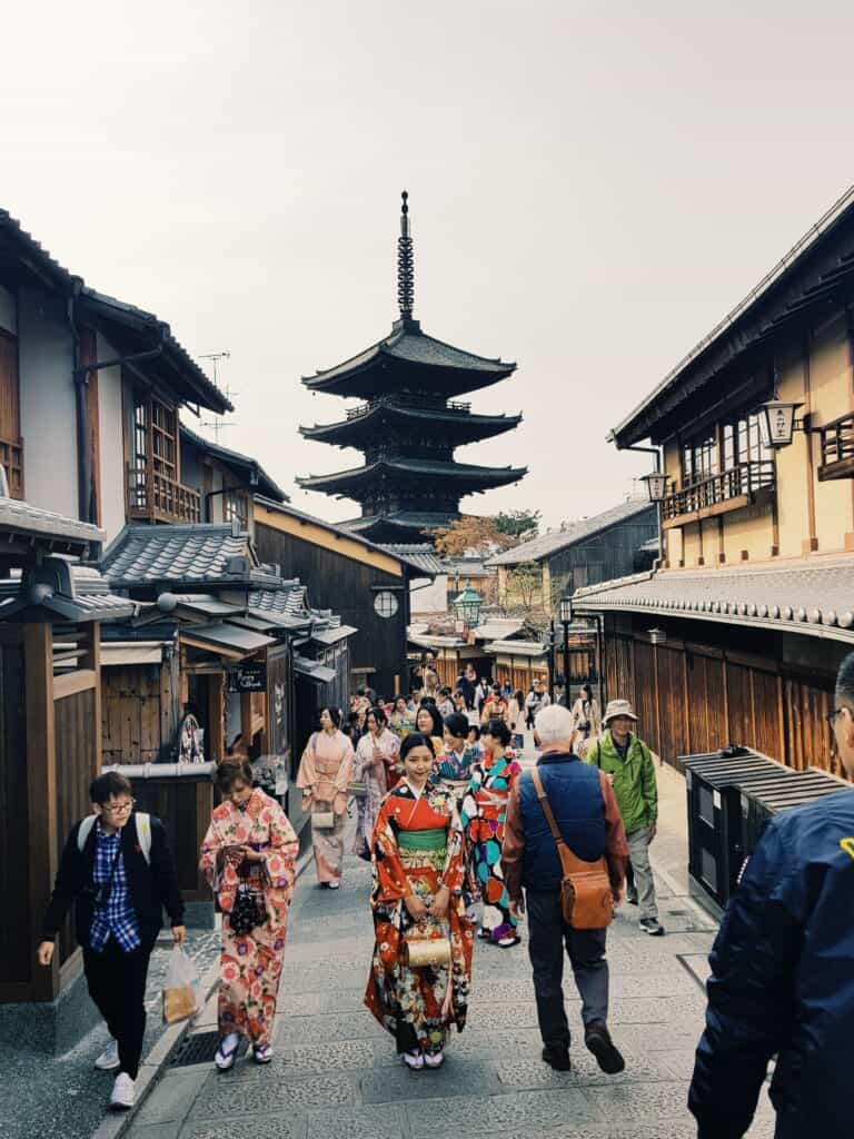 One busy street in Kyoto