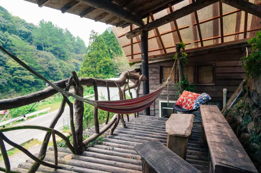 hammock in accommodation in japan