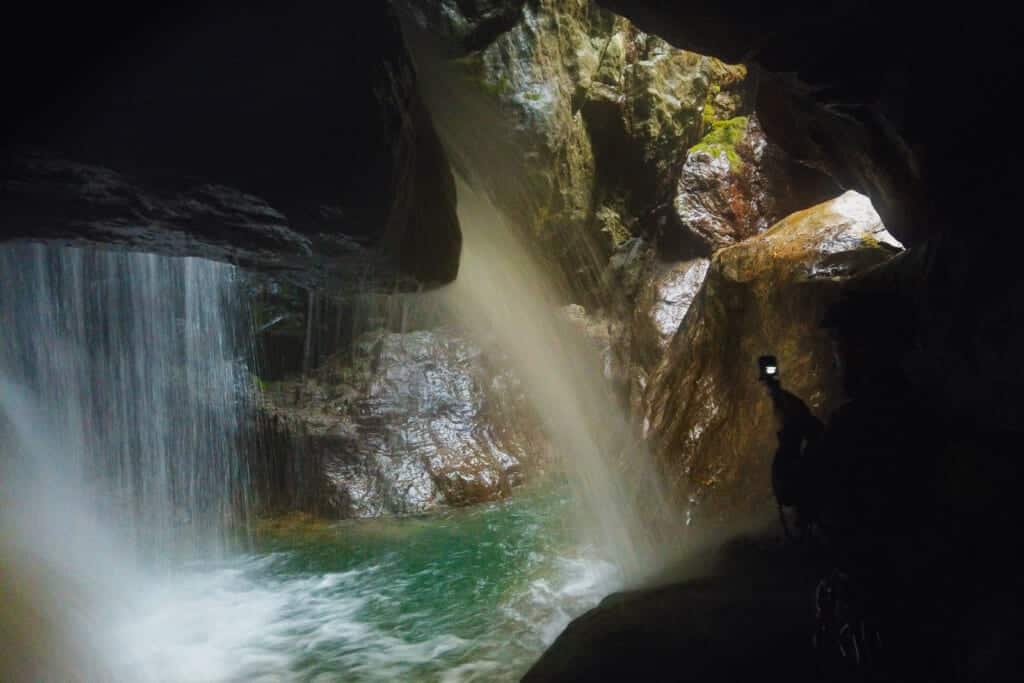 waterfall and gorge in shikoku