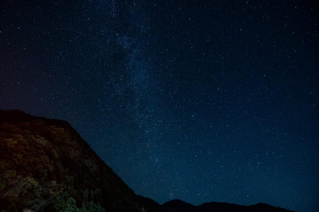 starry night in shikoku, japan