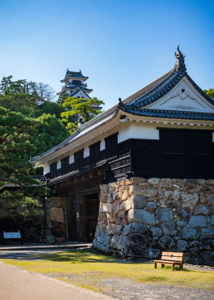 kochi castle gate in Shikoku, Japan