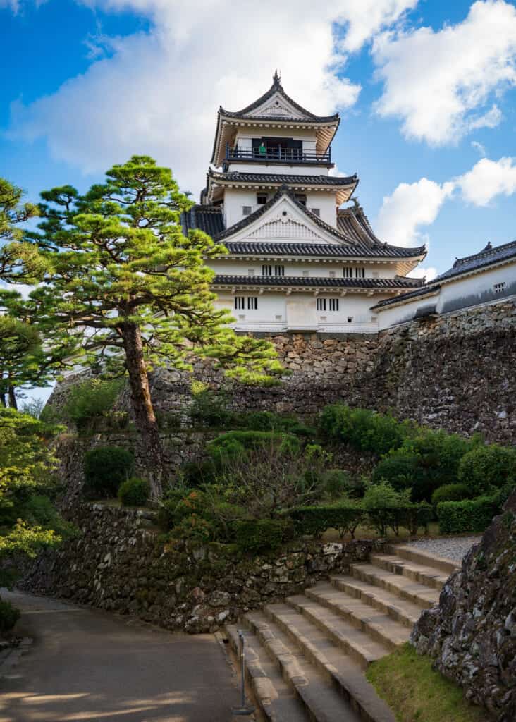 view of original Japanese castle in Kochi, Japan
