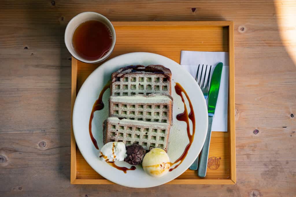Japanese waffles for breakfast and lunch
