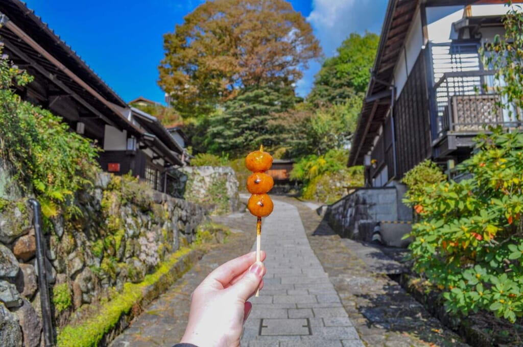 Gohei-mochi in Magome