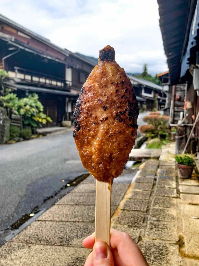 Gohei-mochi in Tsumago