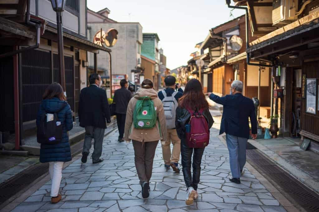 tourists in japan