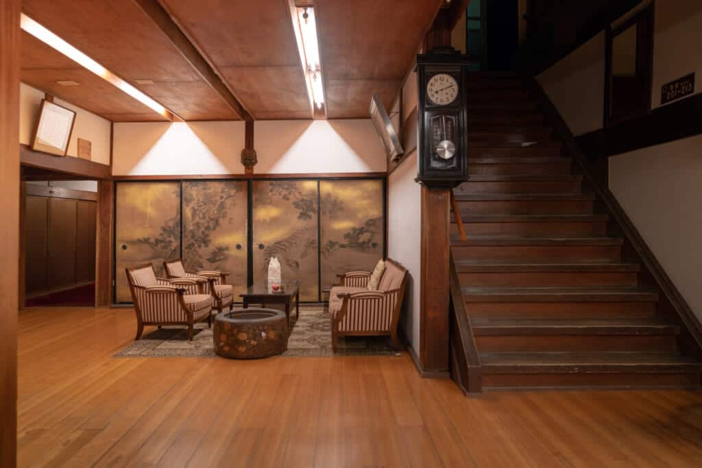 interior of  japanese building