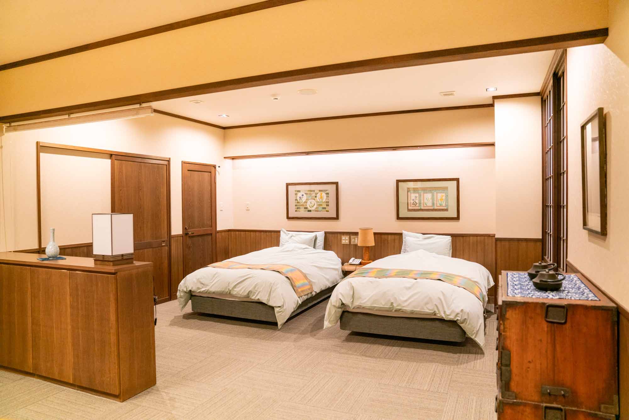 A Japanese bedroom in Matsukawa Onsen Kyounso