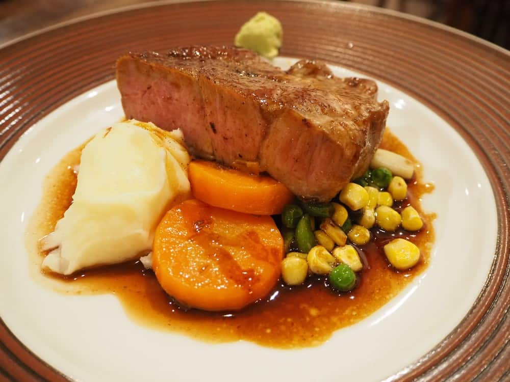 steak meal in Japan