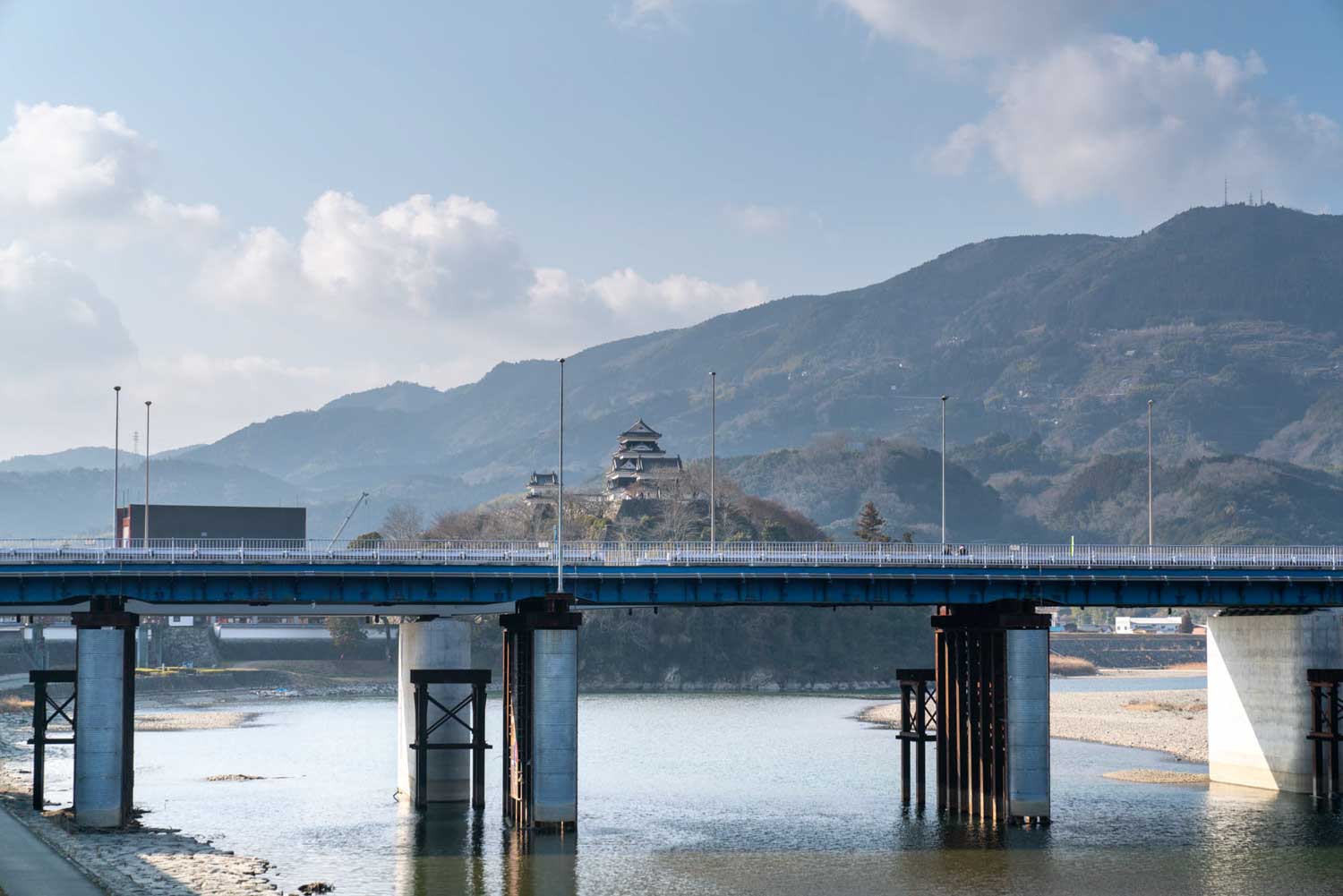 Ozu Castle  view in japan