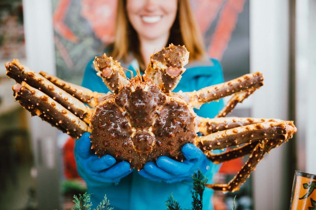 crab in hokkaido, japan