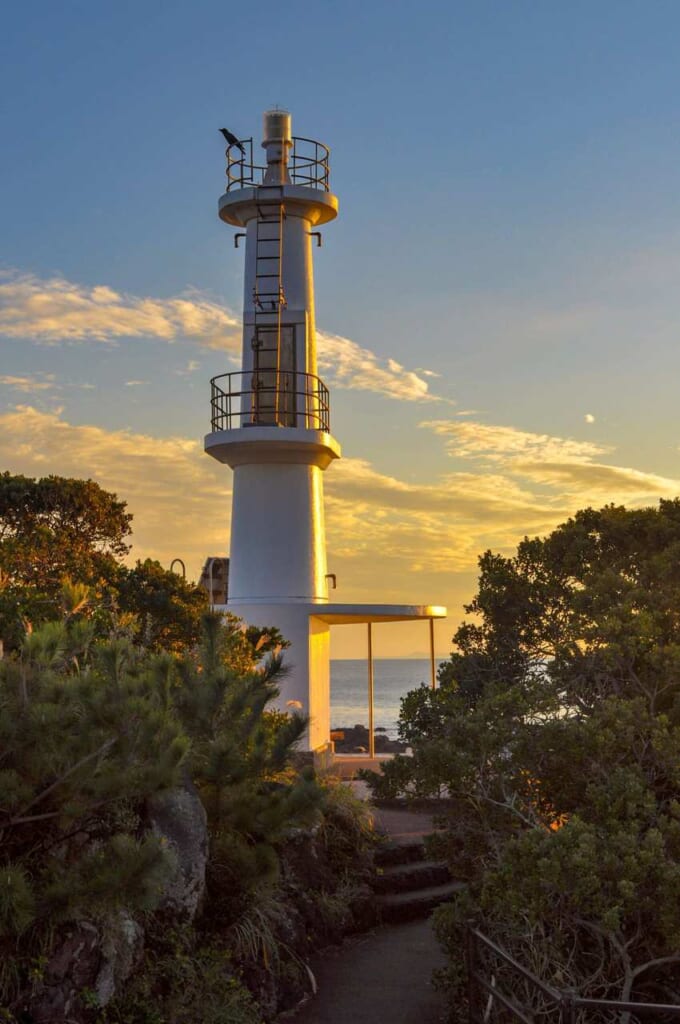 Cape Nagasakibana's lighthouse on sunset
