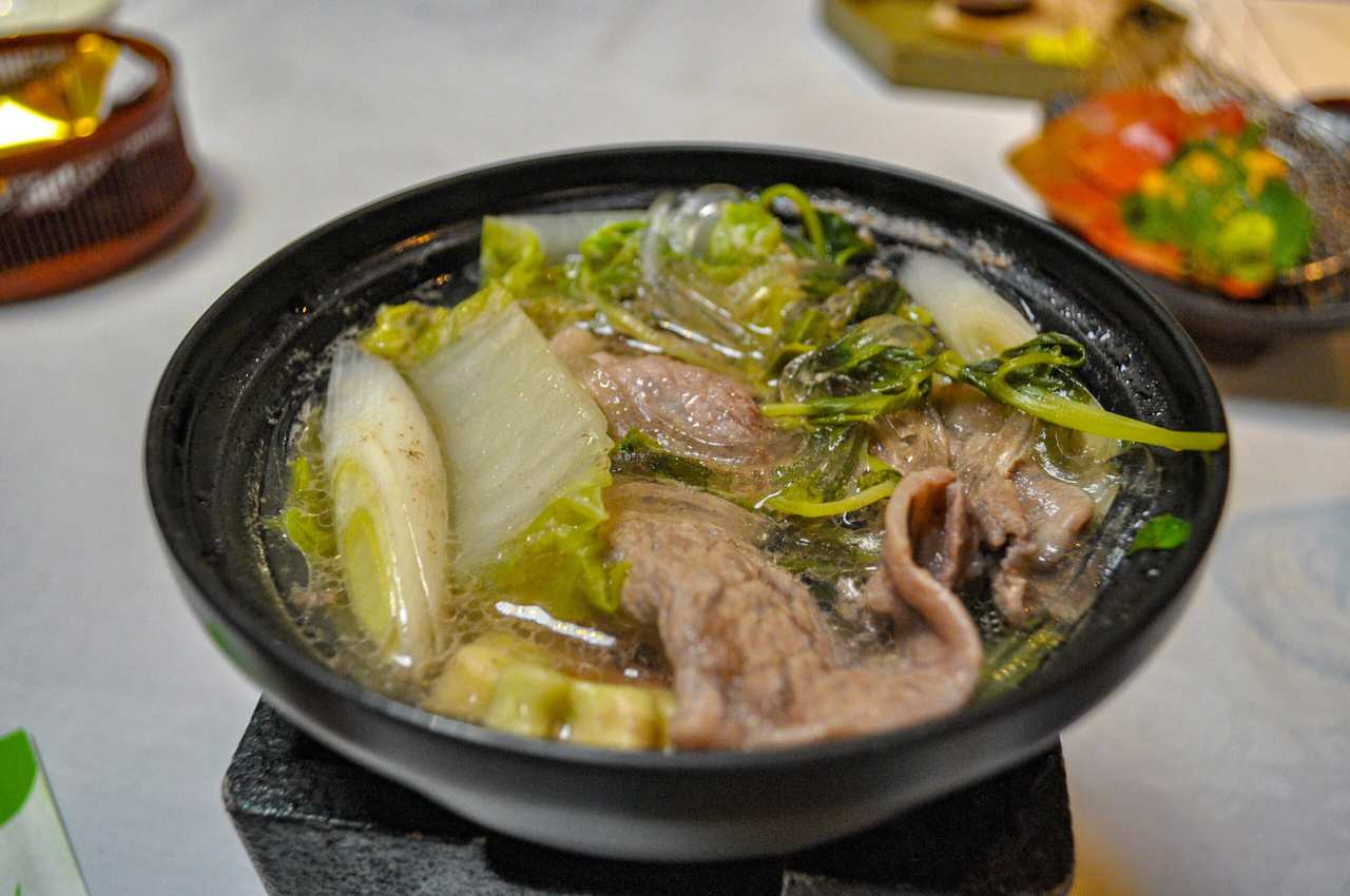 Kaiseki meal - wagyu beef shabu