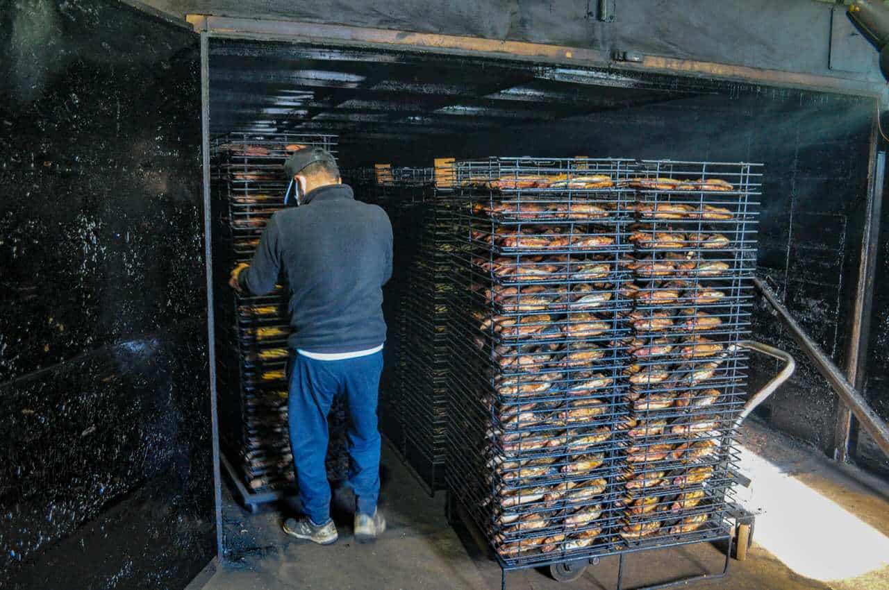 Smoking in a giant oven