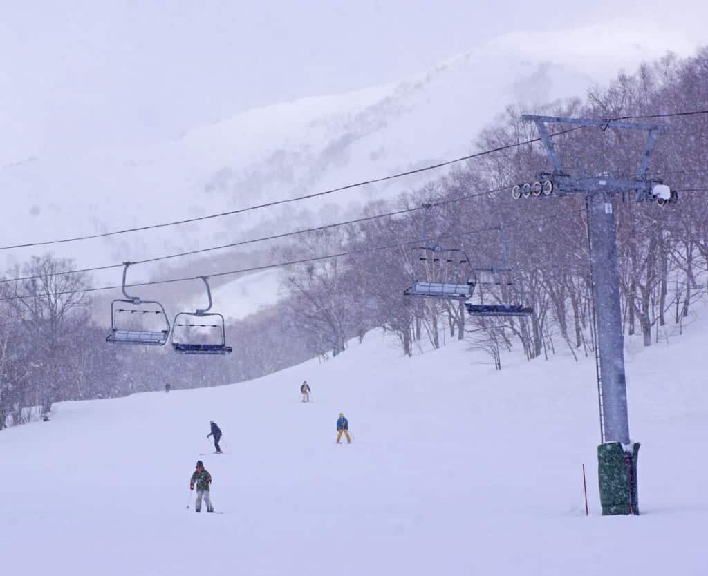 Chair lifts at Annapuri Ski Resort