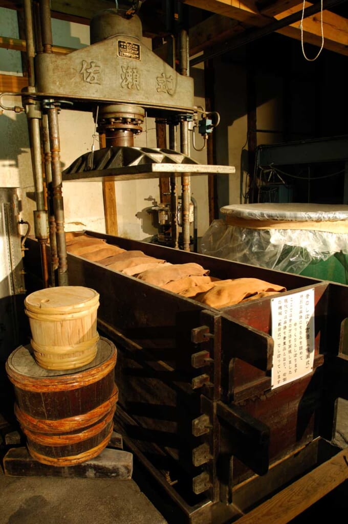 traditional Japanese sake making equipment