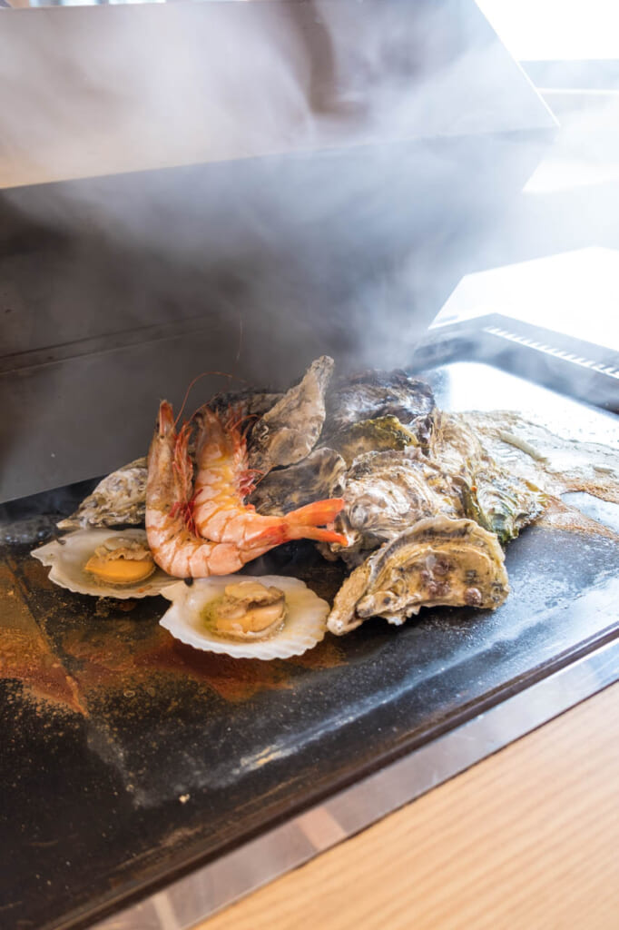 steamed seafood in japan