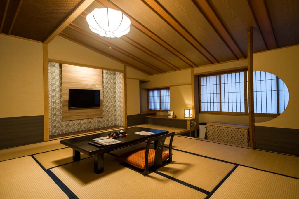 Traditional Japanese style room at Kinosaki onsen, Japan