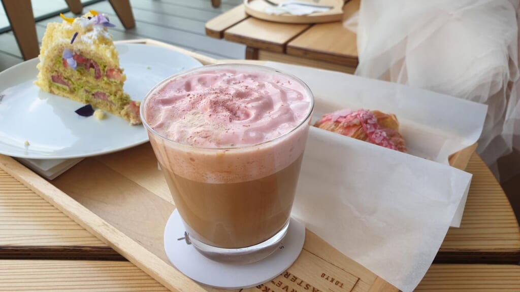 spring themed Starbucks drink in japan