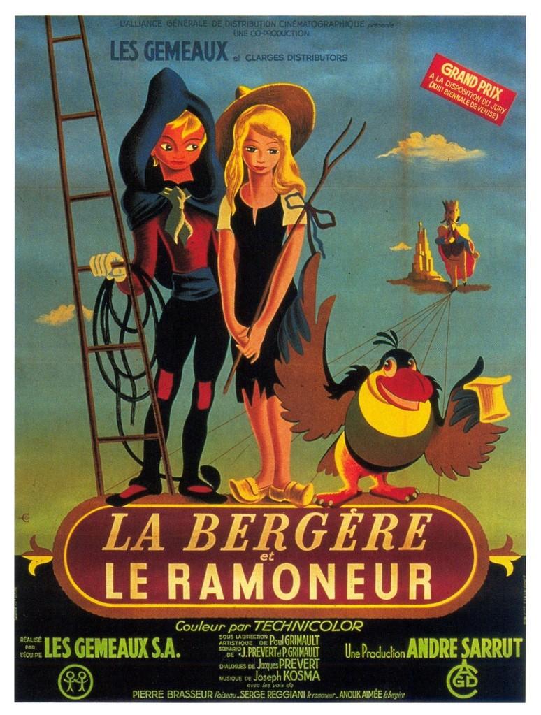 Movie poster for the animated film la bergere et le ramoneur