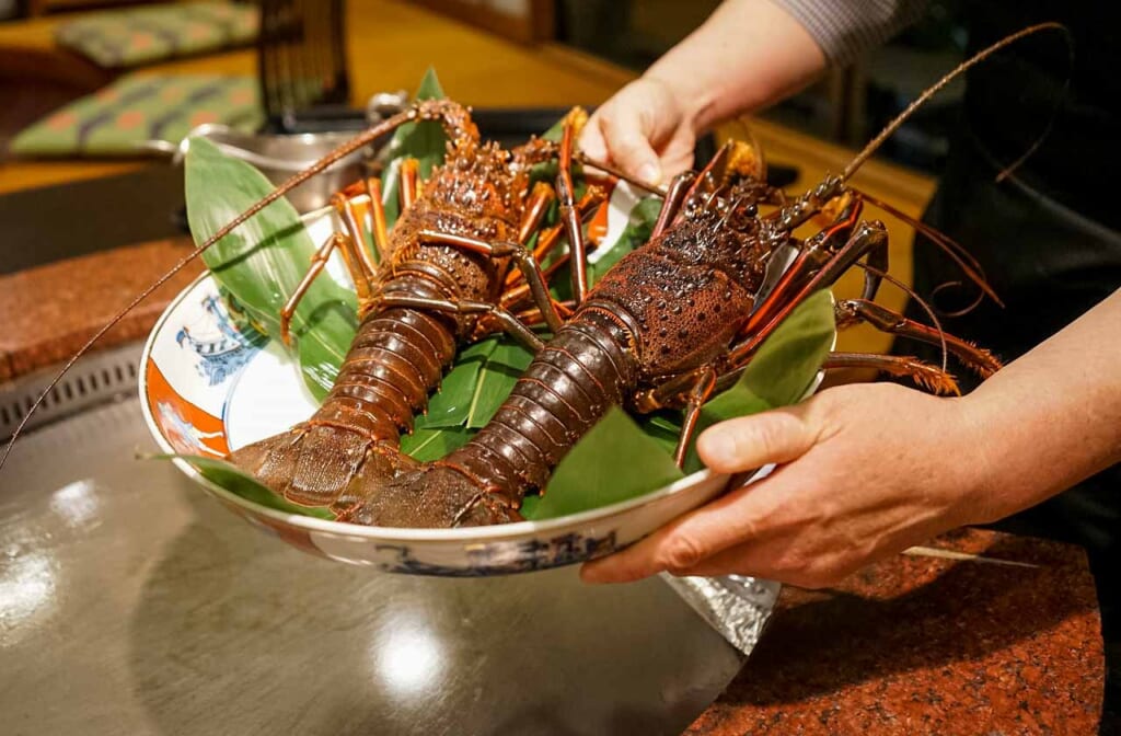 lobster meal in Japan
