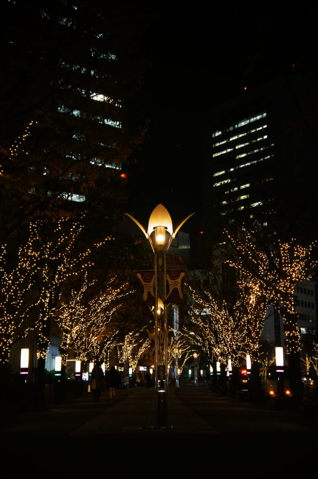 gaslight and illuminations on Gaslight Street in Kobe