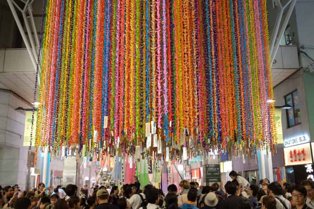 Senbazuru in Hiroshima station