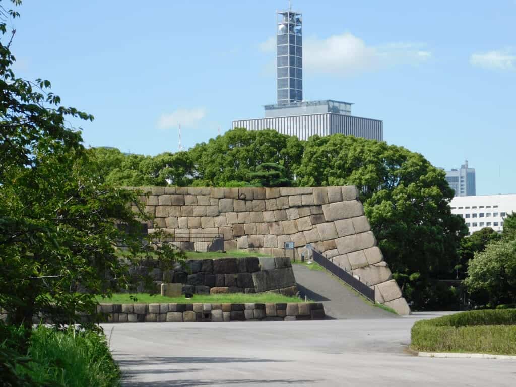 Base of the main tower of former Edo Castle.