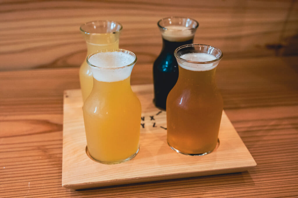A selection of Japanese craft beers