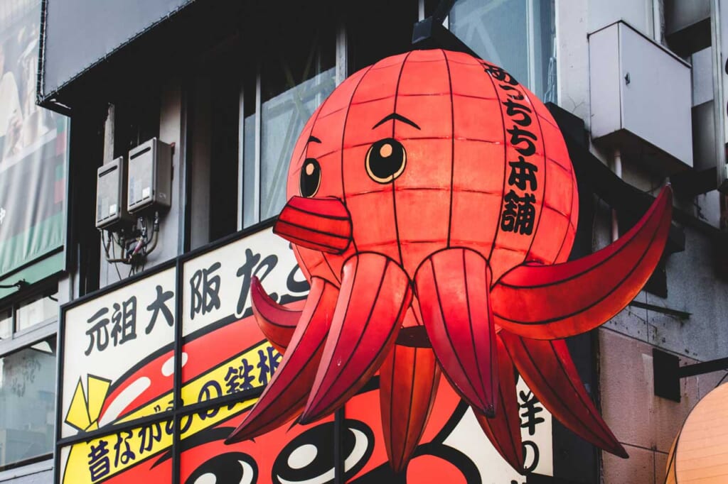 giant octopus sign in osaka, japan