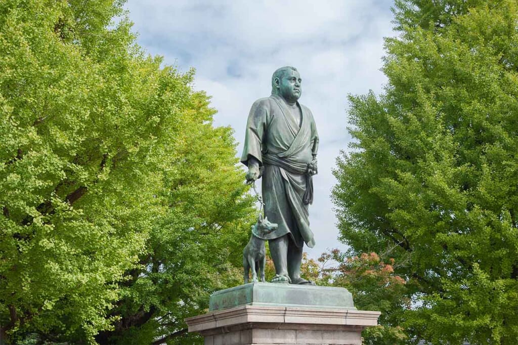 The statue of Saigo Takamori in Ueno Park, Tokyo