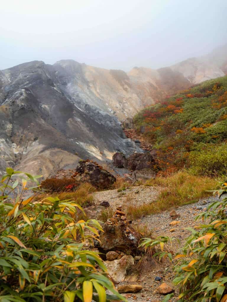 volcanic formations of mount Komagatake