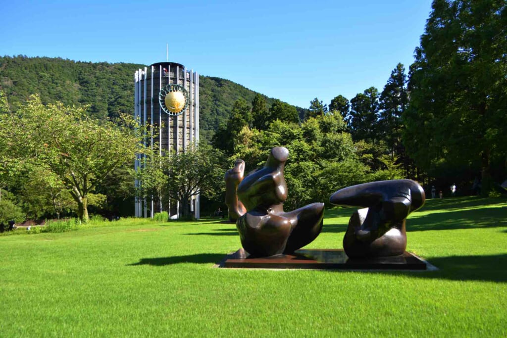 Outdoor sculpture at the Hakuna open air Museum in Japan