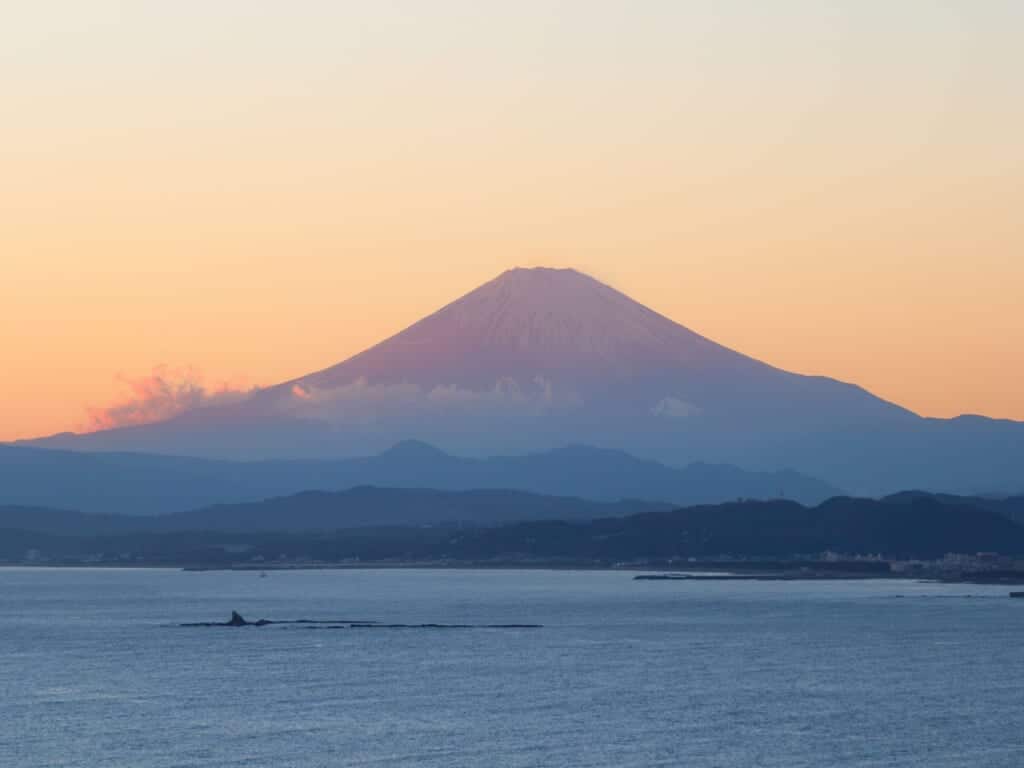 view of Mt. Fuji from Enoshima