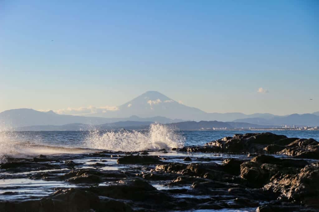 view of mount fuji on Enoshima