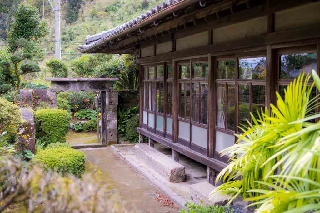 Traditional Japanese samurai house with garden in Kagoshima Japan
