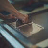 traditional way of making patterned leather craft