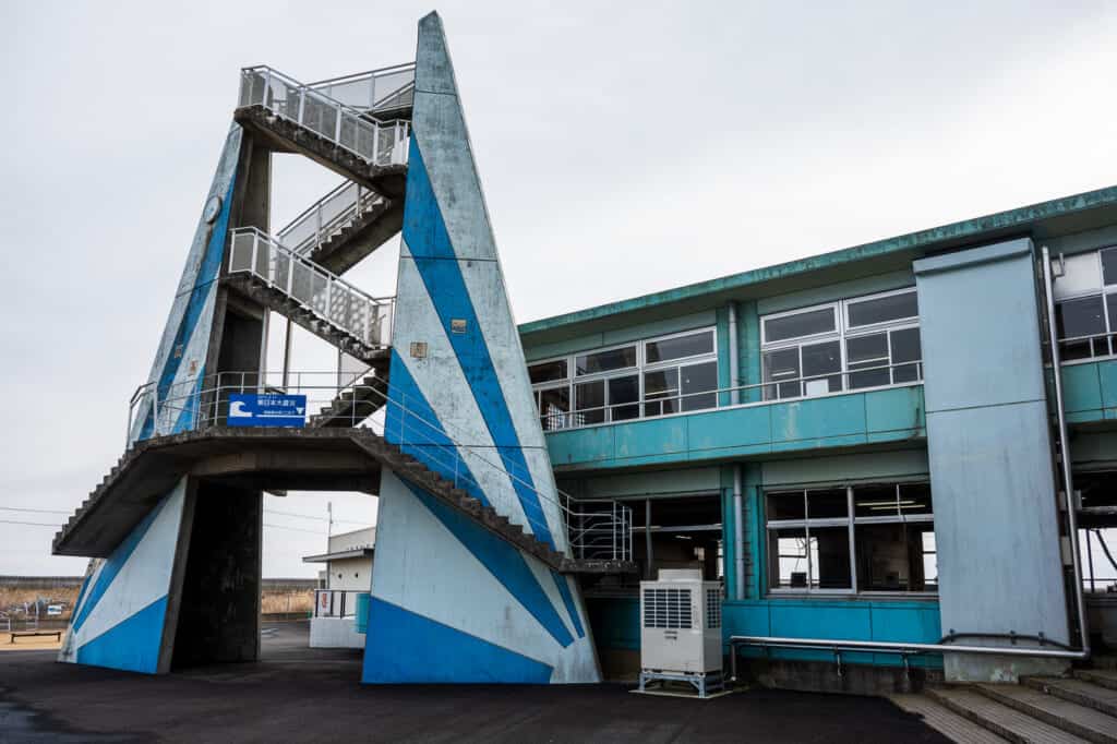 stairway at the Remains of the Namie Town Ukedo Elementary School