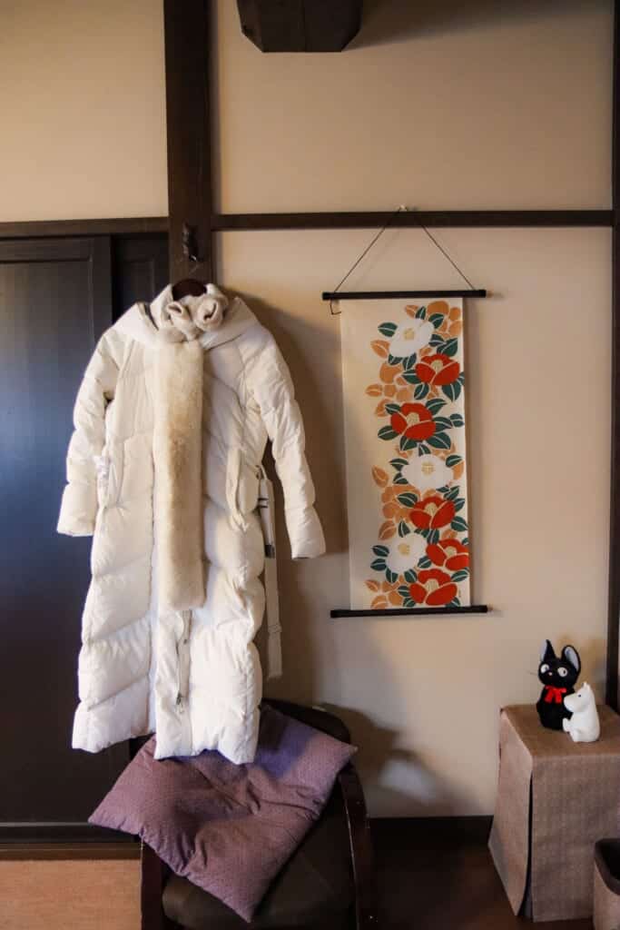 interior of the farm stay with beautiful japanese decor