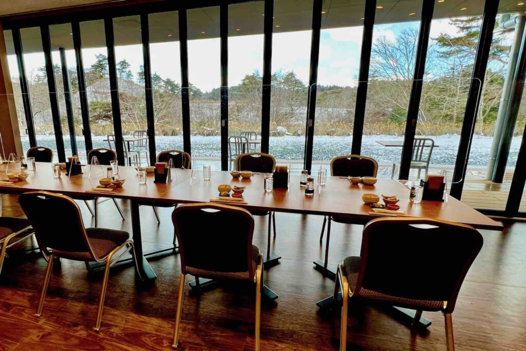 dining room view at Ikoi no mura Namie, Fukushima