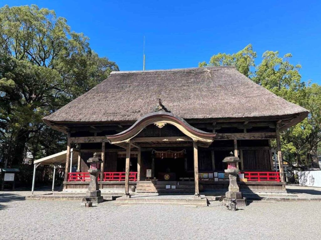 Aoi Aso Shrine in Hitoyoshi Kuma area in Kumamoto, Japan.