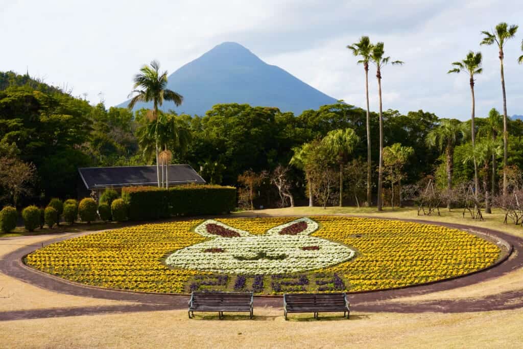 2023 Year of the Rabbit design at Flower Park Kagoshima