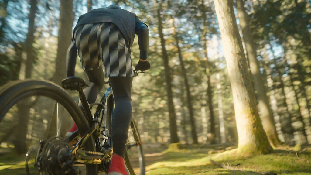 Person riding a bicycle