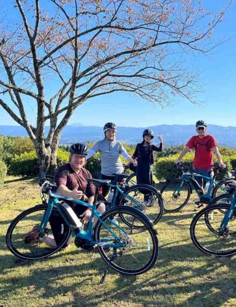 Bicycle tour through the Maruoka Park in Kumamoto, Japan.