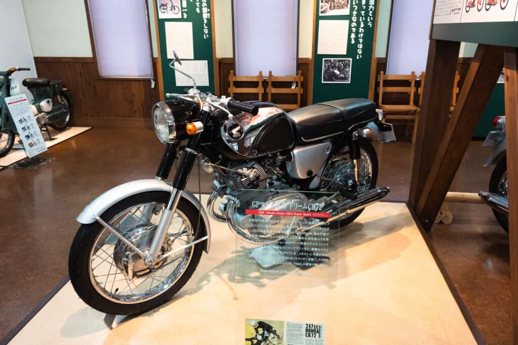 honda motorcycle on display at museum