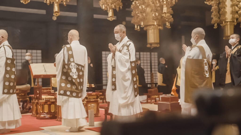 priests in a temple