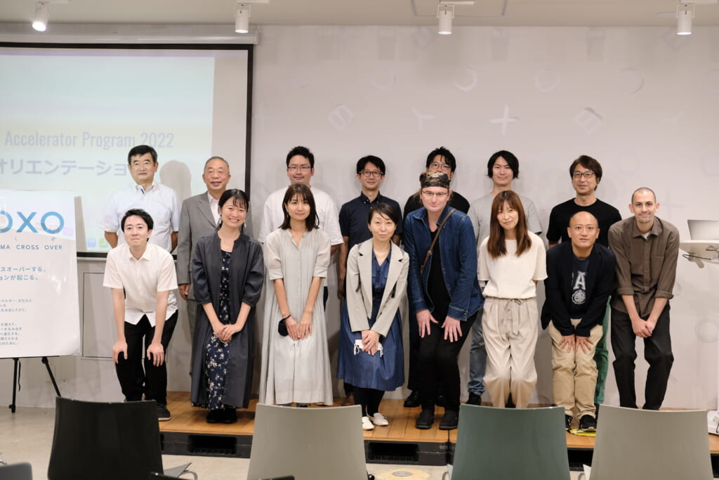 Participants in YOXO's Startup Accelerator that supports startups in Yokohama.